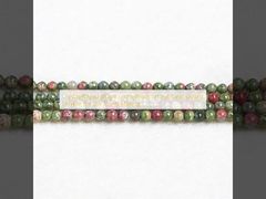 كريستال حلقية الشكل حبات فضفاضة خيط واضح الكوارتز Unakite لصنع الحرف DIY