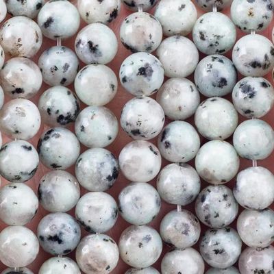 8MM كيوي طبيعي ملمع حبات الياسبر صنع المجوهرات قلادة سوار قرطاس