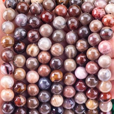 حجارة كريستال حقيقية من خشب 8MM حجارة كريستال حقيقية حجارة مستديرة حجارة فضفاضة لحلي حجارة مصنوعة يدويا