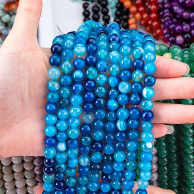 الحجر الأزرق المقطوعة الأجوت الخفيفة الشعيرات الحجر الأزرق شبه الثمين لصنع المجوهرات DIY