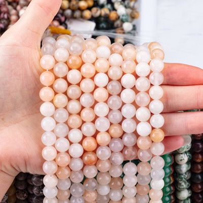2 ملم الوردي أفتورين حجارة نصف ثمينة حبات حجارة مستديرة