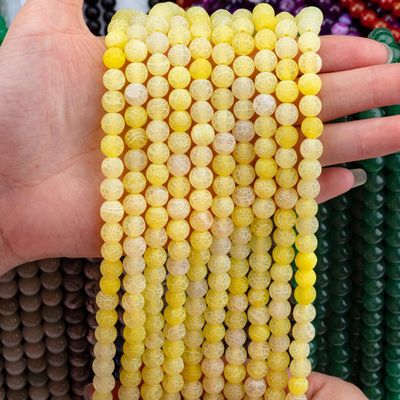 الصفراء المتأثرة بالطقس الجدي حلقات نصف ثمينة حلقات حبات فضفاضة لصنع المجوهرات DIY