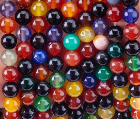 الطاقة الطبيعية للشفاء الزهرة حبات الأجاث لصنع المجوهرات
