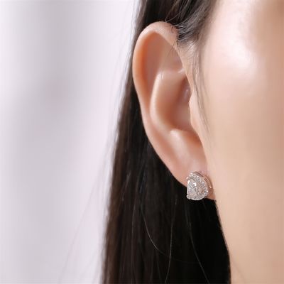Moissanite 925 الفضة الفاخرة الأقراط الدعم OEM ODM