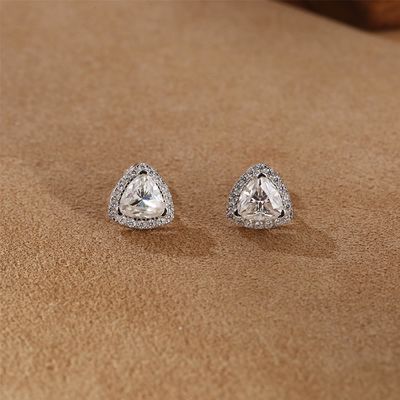 Moissanite 925 الفضة الفاخرة الأقراط الدعم OEM ODM