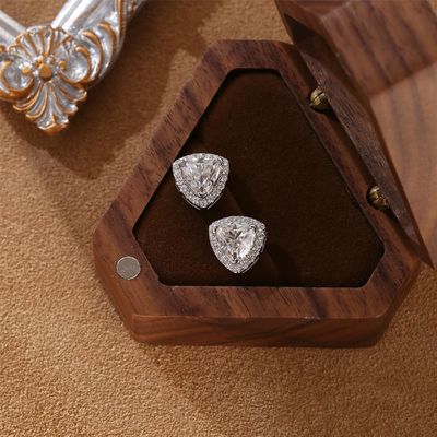 Moissanite 925 الفضة الفاخرة الأقراط الدعم OEM ODM