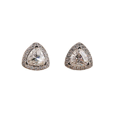 Moissanite 925 الفضة الفاخرة الأقراط الدعم OEM ODM