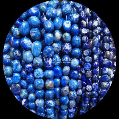 الأحجار الكريمة حبات الحجارة الطبيعية الكريستال اللابيس لازولي الشكل غير المنتظم خيوط الحجارة الفضفاضة للمجوهرات المكونة من الحجارة