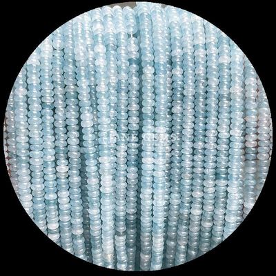 الحجارة حبة منوعة حسب الحجم Rondelle أشكال أباكوس الحجر الكريم الجنون الأجيت Aquamarine خيوط حبة فضفاضة لصنع المجوهرات
