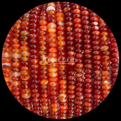 الحجم المخصص الحجارة الحجر الرملي Rondelle الشكل العقود الذهبية الحجر الكرنيل صافي الكوارتز خيوط الحجارة فضفاضة لصنع المجوهرات