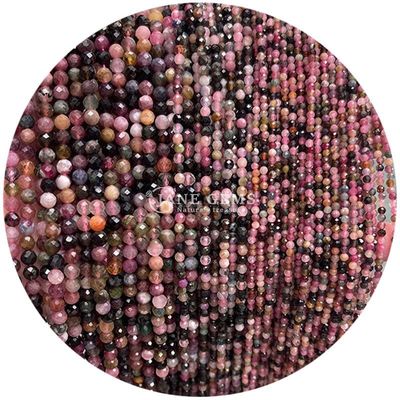خرز صغير متعدد الأوجه وأحجار كريمة كريستالية طبيعية وأنواع مختلفة من الأحجار خيوط خرز فضفاضة لصنع المجوهرات بنفسك