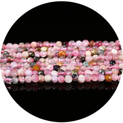 بيع بالجملة الحجارة الطبيعية الحجارة الفضفاضة الحجارة الفضفاضة 8mm Rhodolite حجارة مستديرة متعددة الألوان حجارة تورمالين المسافرين للمجوهرات