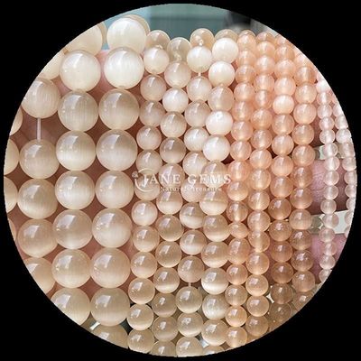 البرتقالي الأرجواني الأصفر الملونة الدائرية الشكل القط العين الحبل الفضفاض خيوط الحبل الحجم 4mm/6mm/8mm/10mm/12mm