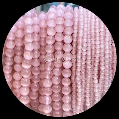البرتقالي الأرجواني الأصفر الملونة الدائرية الشكل القط العين الحبل الفضفاض خيوط الحبل الحجم 4mm/6mm/8mm/10mm/12mm