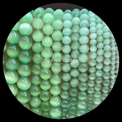 البرتقالي الأرجواني الأصفر الملونة الدائرية الشكل القط العين الحبل الفضفاض خيوط الحبل الحجم 4mm/6mm/8mm/10mm/12mm