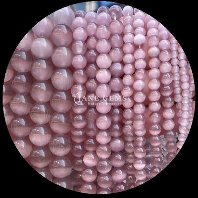 الذهب الزيتون الأزرق اللون الأحجار الكريمة حبة شكل مستدير عين القطة خيوط حبة فضفاضة للمجوهرات المصنوعة يدويا