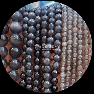 أحمر أزرق أرجواني ملون حبة مستديرة شكل عين القطة خيوط حبة فضفاضة للطاقة العلاجية وتقديم الهدايا