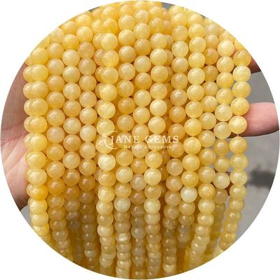 حبات الكريستال الطبيعي الجيدي المفتوحة حبات الليمون الجيدي المستديرة الحبات المفتوحة لصنع هدايا عيد الميلاد