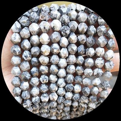 حجر هولايت متعدد الألوان الخريطة الوجوه حجر فضفاض الحجر الكريم الحبات للجواهر DIY