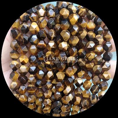 الحجر الكريم حبات الماس الألوان المتنوعة المبهرة مجوهرات DIY 6mm 8mm 10mm التورمالين النمر الأزرق العين الخفيفة الخيوط