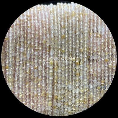 مكعب قابلة للتخصيص مربع الحجر الكريم الحبات الذهبية المزروعة الكوارتز Prehnite خيوط فضفاضة الحبات لصنع المجوهرات
