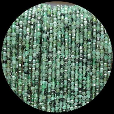 مكعب قابلة للتخصيص مربع الحجر الكريم الحبات الذهبية المزروعة الكوارتز Prehnite خيوط فضفاضة الحبات لصنع المجوهرات