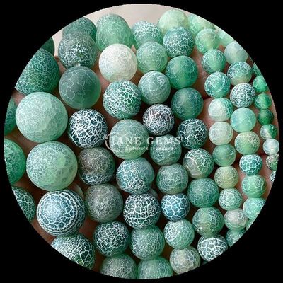 الحجر الكريم حبة مستديرة الخرز الأصفر الأزرق المتأثر بالطقس الأجيت الخيوط الفارغة للمجوهرات DIY