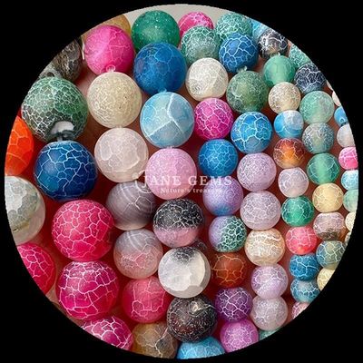 حبات الأجريت متعددة الألوان 8 ملم حجم الحبات الحجر الكريم الطبيعي المقطوعة المستديرة قوس قزح المتغيرات الجوية الأجريت الخيوط الفضفاضة للهدية DIY