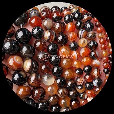 حبات الأجريت متعددة الألوان مخصصة في شكل مستدير من 8 ملم لصنع المجوهرات