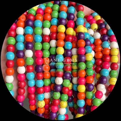 حجارة كريمة طبيعية في ألوان مختلفة ، مجوهرات DIY حجارة الفيروزية