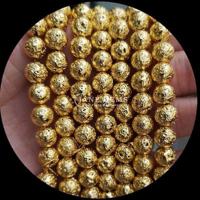 حجارة حمراء ذات شكل مستدير حجارة حمراء ملموسة بألوان مختلفة حجر الحمم المطلي للمجوهرات اليدوية المذهلة