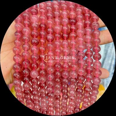 الحجارة المقطعة مستديرة الخرز الألوان المختلفة الكالسيدونية الخيوط الخالية من الخرز مناسبة للأساور من المنشأ