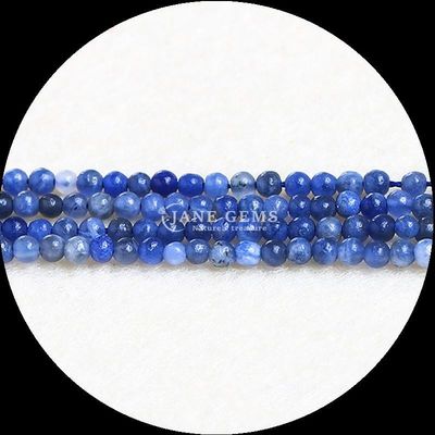 صنع المجوهرات بنفسك مع الأحجار الكريمة الطبيعية الحبة 4mm الحجم الجميل الكريستال وردة الكوارتز الصوداليت خيوط حبة فضفاضة