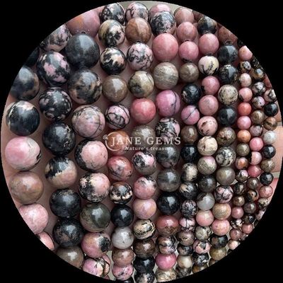 الحجر الكريم شكل مستدير هاوليت روهدونيت الحجر الكريستالي أنواع مختلفة من الحجارة الشافية للمجوهرات DIY