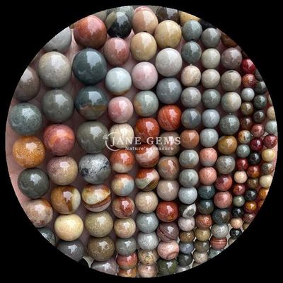 الأحجار الكريمة حبة مستديرة الشكل 8mm الطبيعية لشركات توزيع الأحجار الكريمة B2B الأحجار الكريستالية المختلفة للشفاء الزيبرا ياسبر الأمازونيت وأكثر للقيام بنفسك